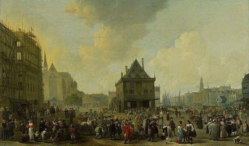 Johannes Lingelbach Dam Square with the New Town Hall under Construction France oil painting art